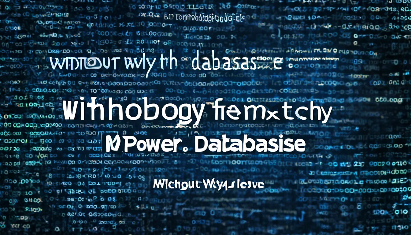 Taking a Deep Dive into the Power of MySQL Database Technology